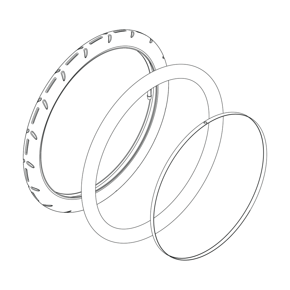 Tire and tube assembly 20" right