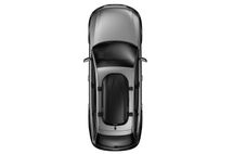 Rooftop cargo carrier Thule Pulse 614 M from above