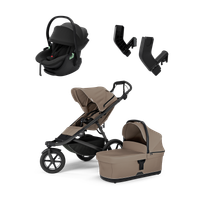 Thule Urban Glide 3 tinted taupe & Thule Maple black newborn bundle