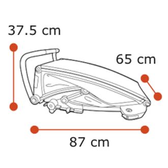 Thule Chariot Sport - Folded dimensions