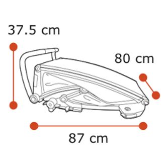 Thule Chariot Sport 2 - Folded dimensions 