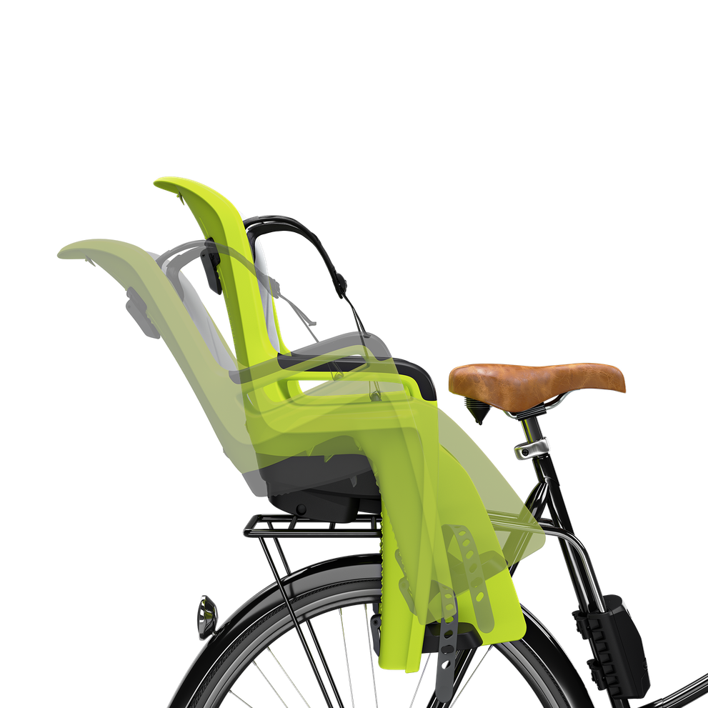 Thule RideAlong 2 tiltable child bike seat zen lime green