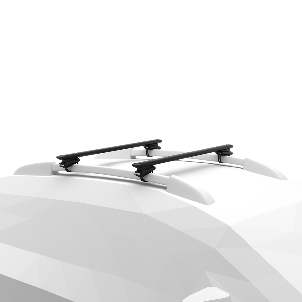 Thule oversized rail foot on Thule WingBar Evo black