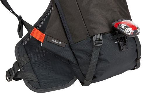 Thule Rail 8L reflective details and light attachment loop