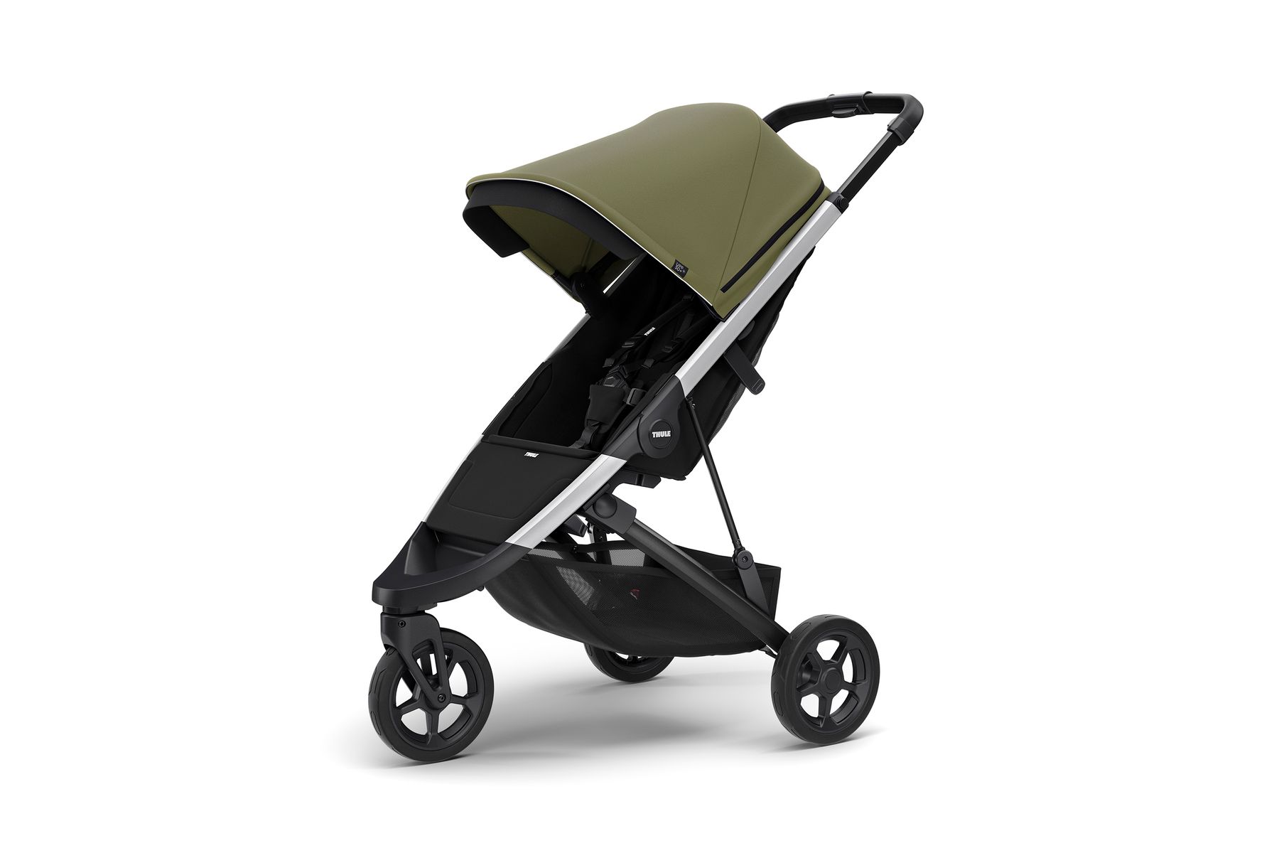 olive green pram