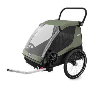 Thule Courier bike trailer vintage green