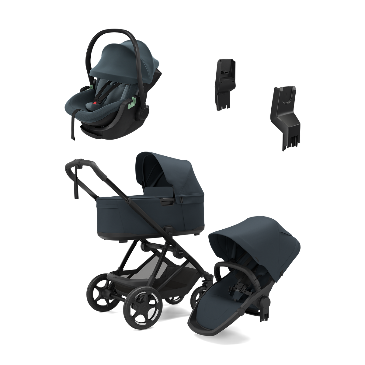 Thule Charm darkest blue & Thule Maple darkest blue newborn bundle