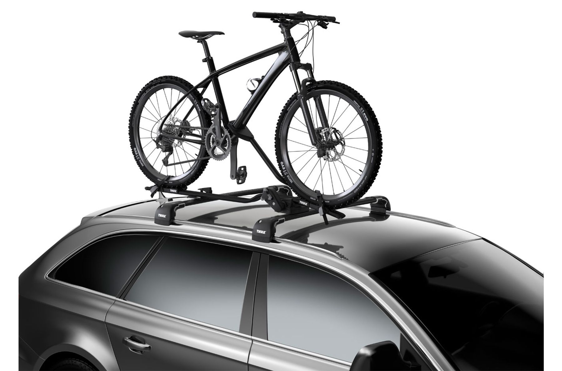 Bike Car Roof Rack Carrier Rooftop Quick Installation Fork Mount On Luggage Rack 