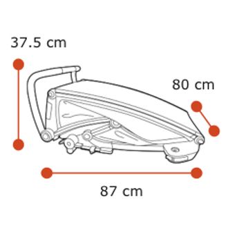 Thule Chariot Sport 2 - Folded dimensions