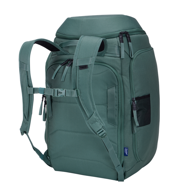 Thule RoundTrip snowboard and ski boot backpack 60L hazy green