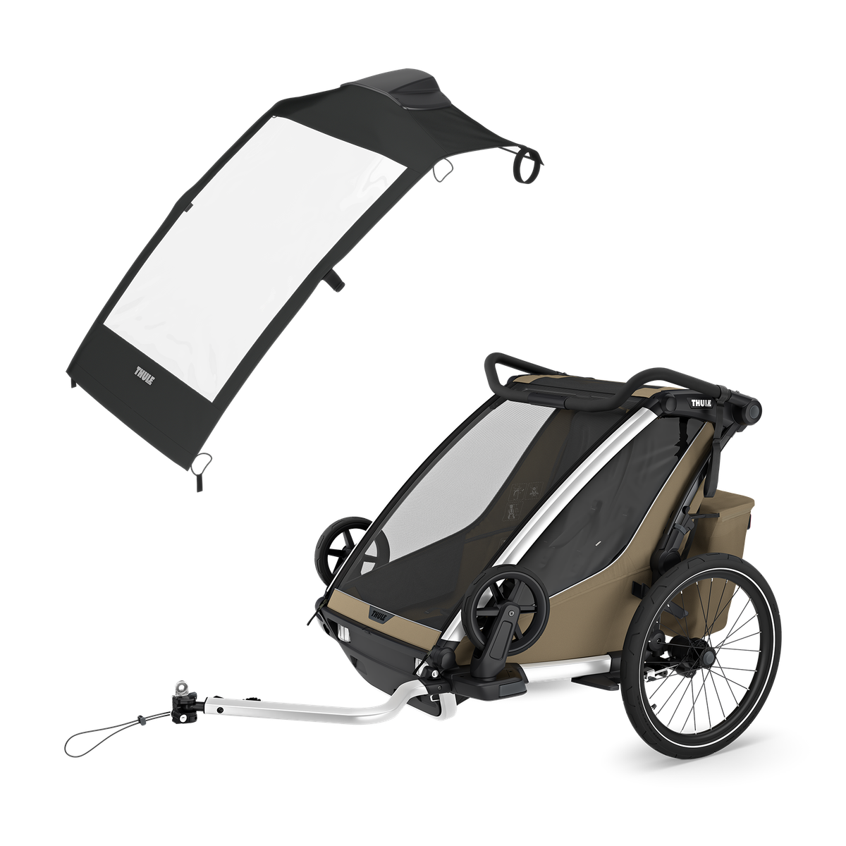 Thule Chariot Cross 2 double + Thule air purifier double