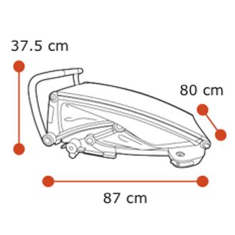 Thule Chariot Lite 2 - Folded dimensions