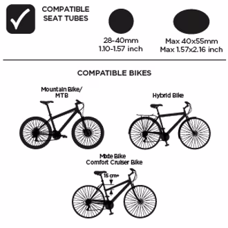 Compatible frames - Frame mounted child bike seats