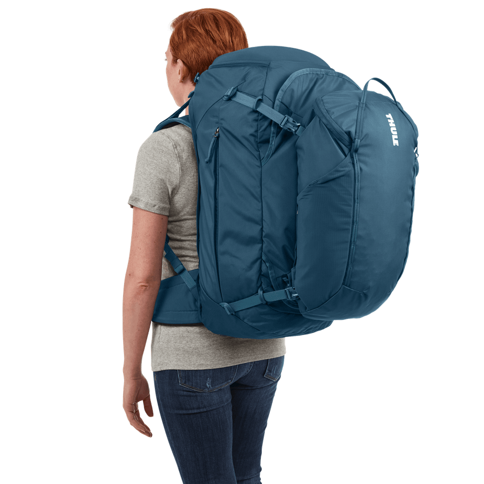 Thule Landmark 70L women's backpacking pack majolica blue