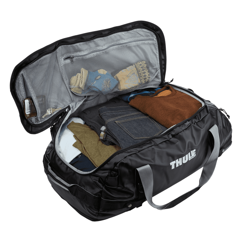 Thule Chasm 90L duffel bag autumnal orange