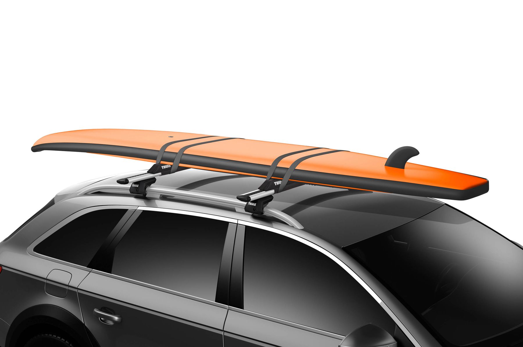 Padded Roof Rack 2 Black NORTHCORE Surfboard Roof Bar Pads 17 Inch 43cm PAIR 