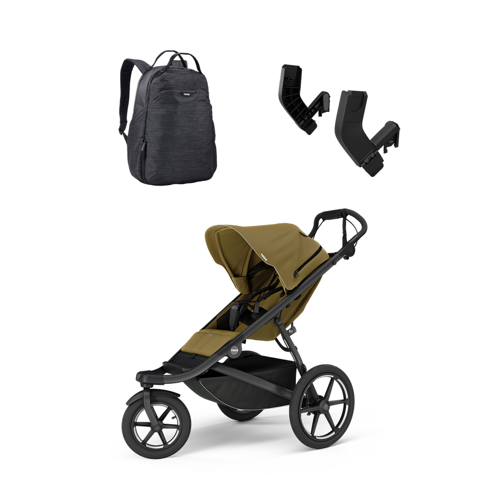 Thule Urban Glide 3 + Thule changing backpack + Thule urban glide 3 car seat adapaters