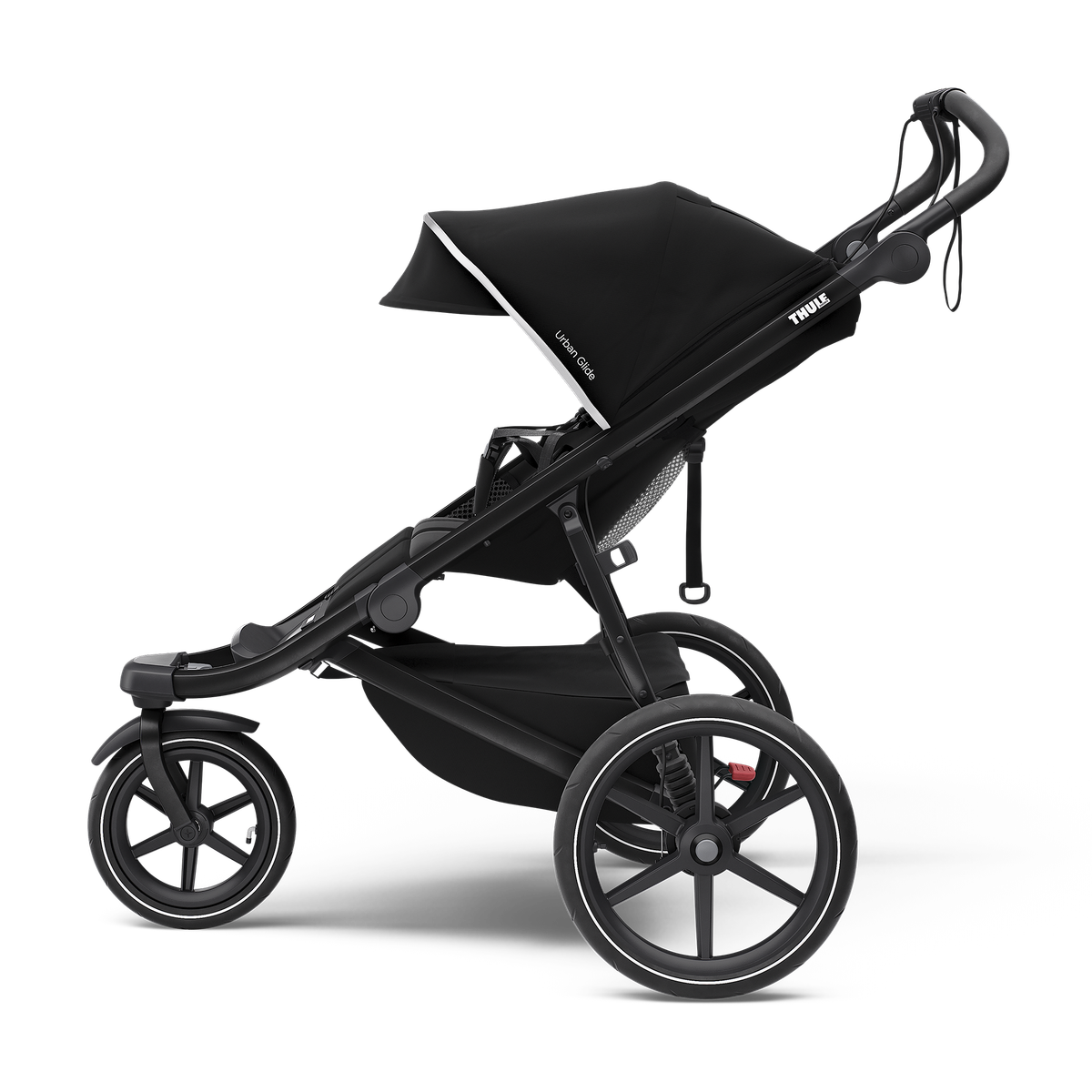 Thule Urban Glide 2 all-terrain stroller black on black with bassinet black