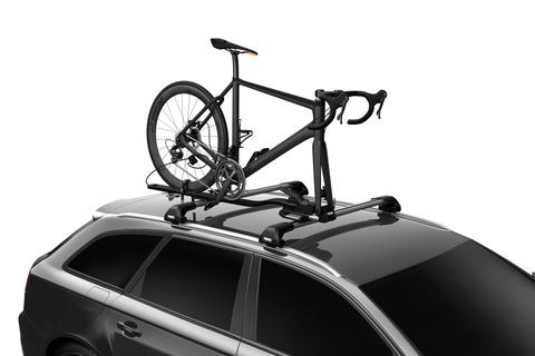 1x Aluminium Universal Car Roof Bicycle Bike Carrier Upright Mounted Cycle Rack 