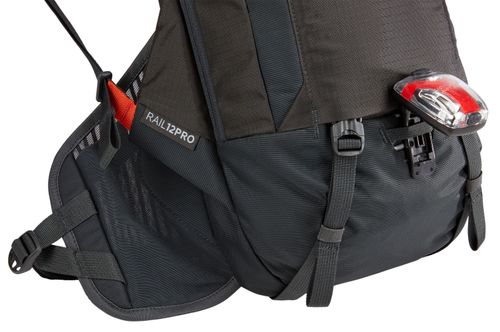 Thule Rail 12L Pro reflective details and light attachment loop