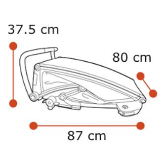 Thule Chariot Lite 2 - Folded dimensions 