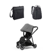 Thule Shine + Thule Stroller Travel Bag + Thule Changing Backpack - Gray Melange on Black