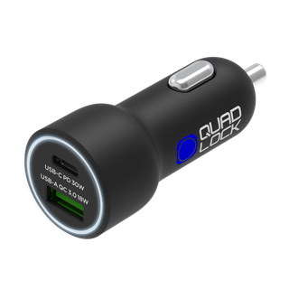 Quad Lock 48W dual car charger black