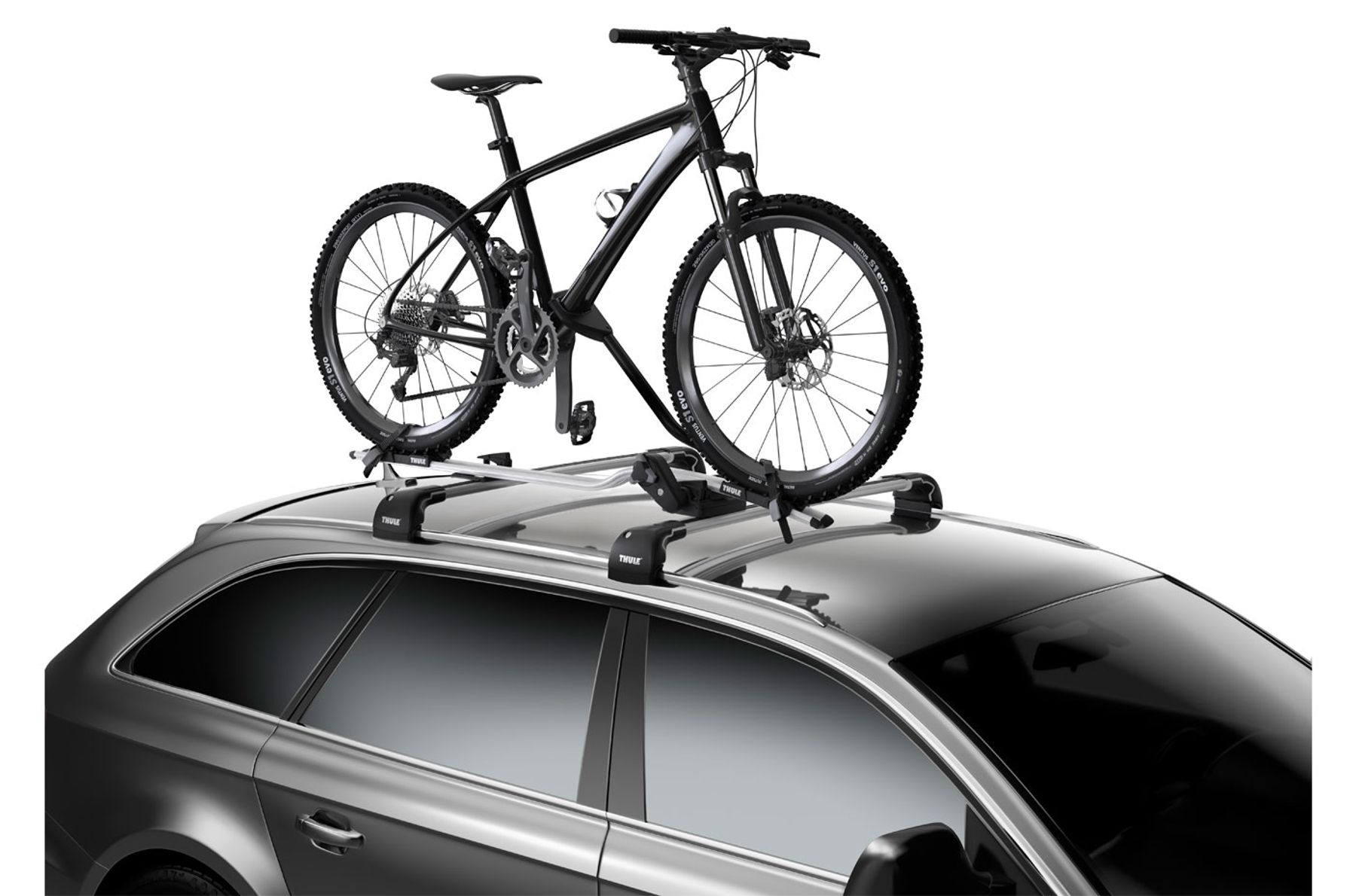 3x Car Roof Mounted Rack Bar Mounted Bike Cycle Carrier Upright Bike Carrier 
