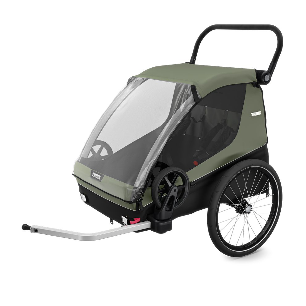 Thule Courier bike trailer vintage green