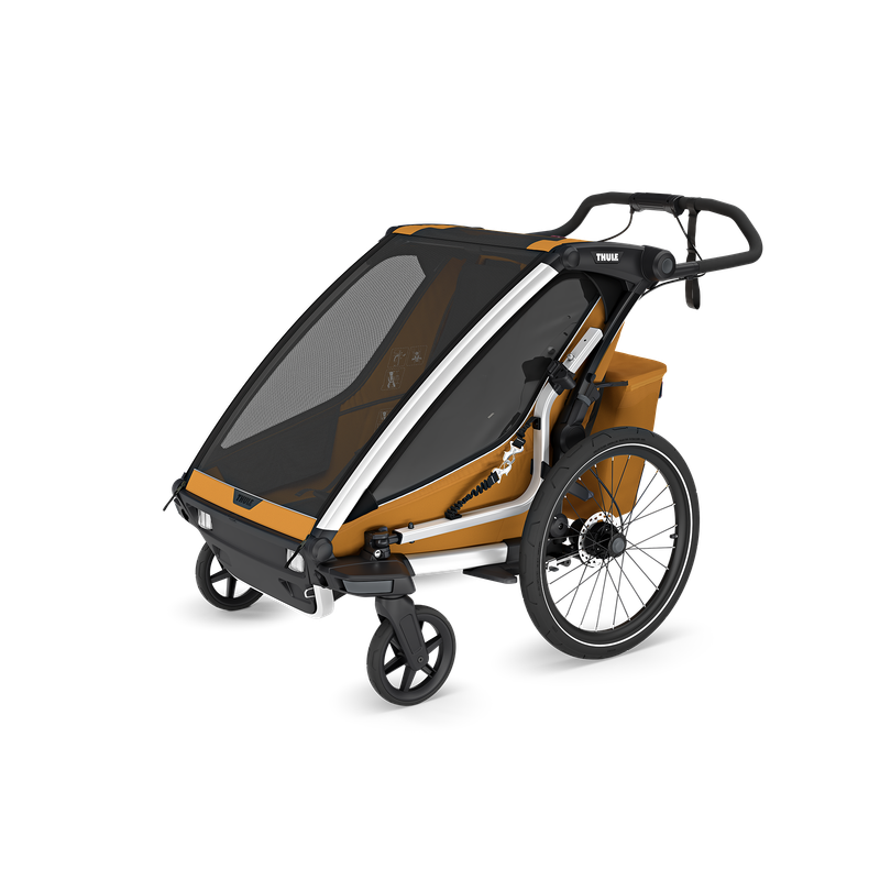 Thule Chariot Sport 2 double 1 or 2-seat multisport bike trailer natural gold