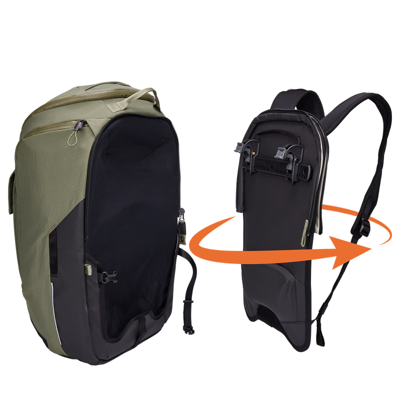 Thule Paramount hybrid bike pannier and backpack 26L green