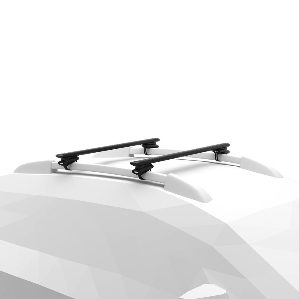 Thule oversized rail foot on Thule WingBar Evo black