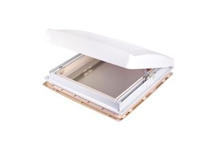 Motorhome accessory Thule Vent Manual white open