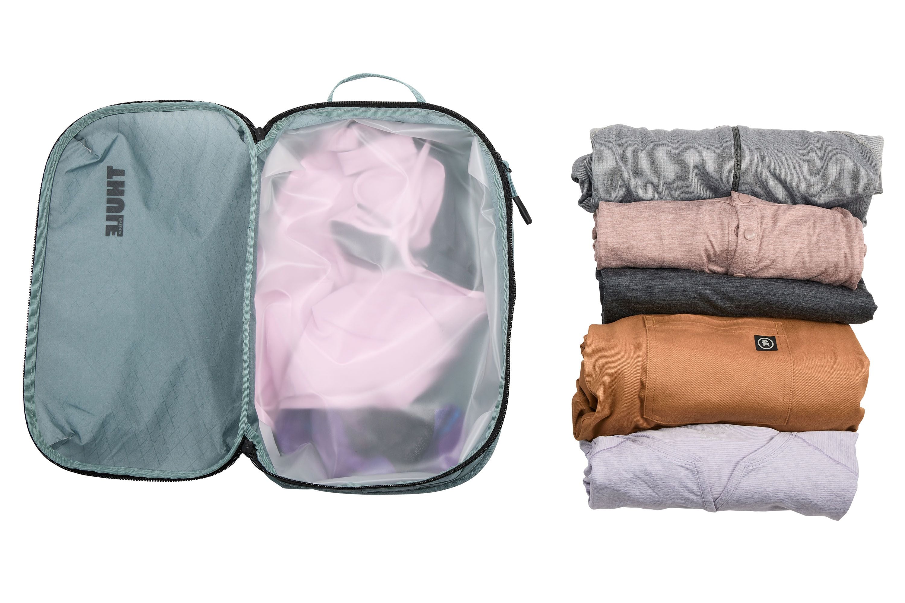 Thule clean/dirty packing cube clean/dirty packing cube medium pond mid blue