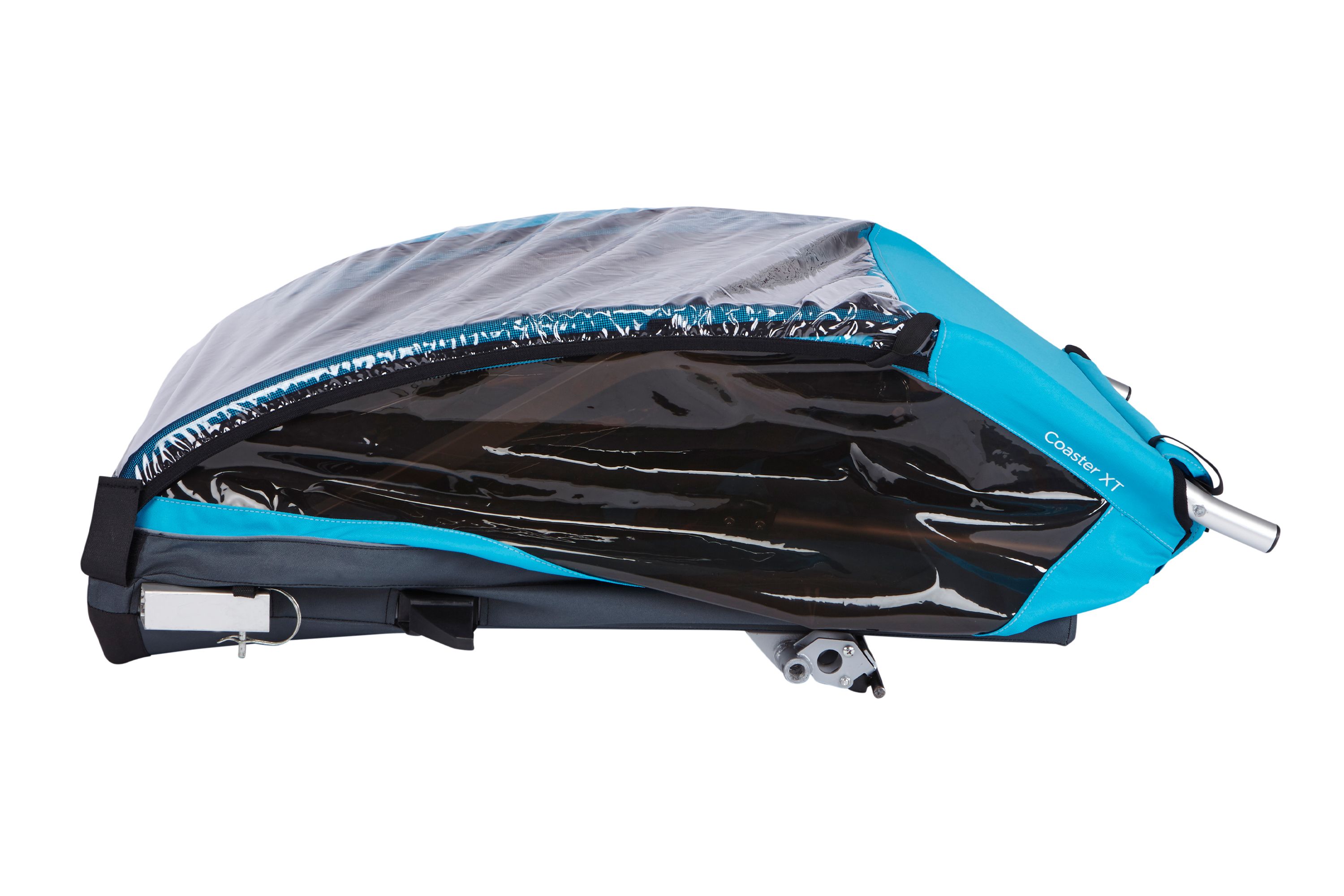 Thule Coaster XT 2-seat Bike Trailer Blue - Folded