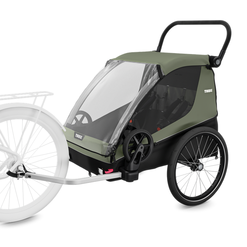 Thule Courier bike trailer vintage green