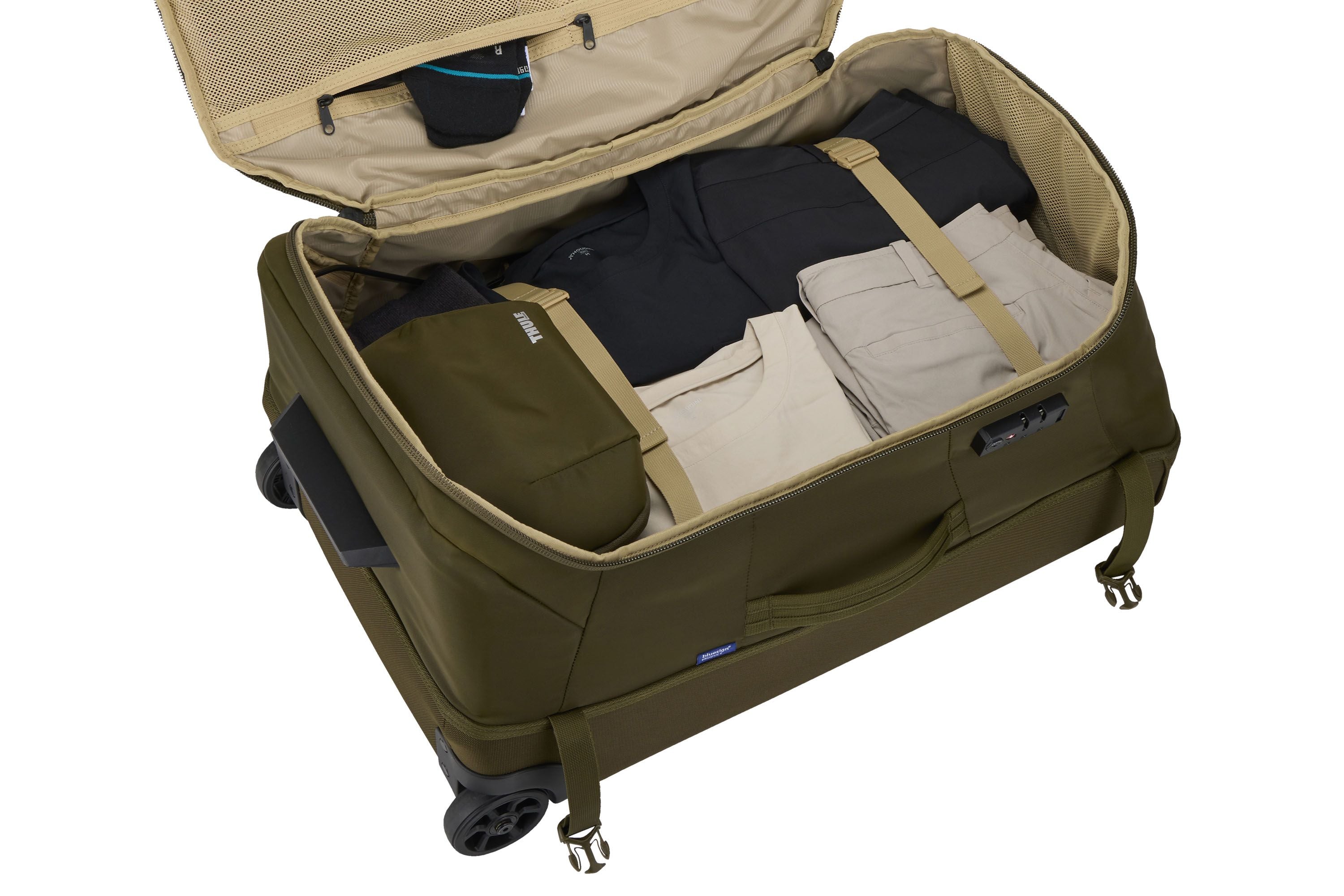 Thule EnRoute wheeled duffel natural green