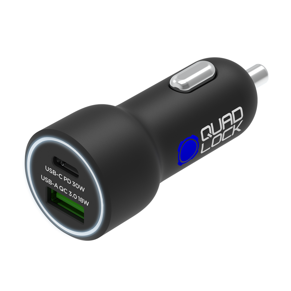 Quad Lock 48W dual car charger black