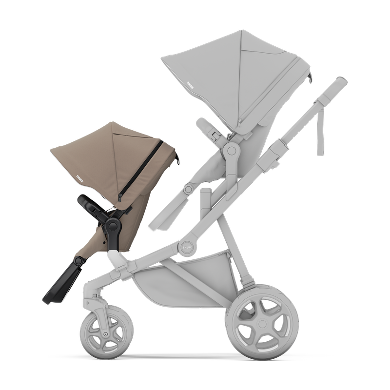 Thule Sleek 2 sibling seat tinted taupe