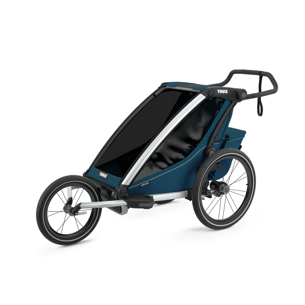 Thule Chariot Cross single 1-seat multisport bike trailer majolica blue