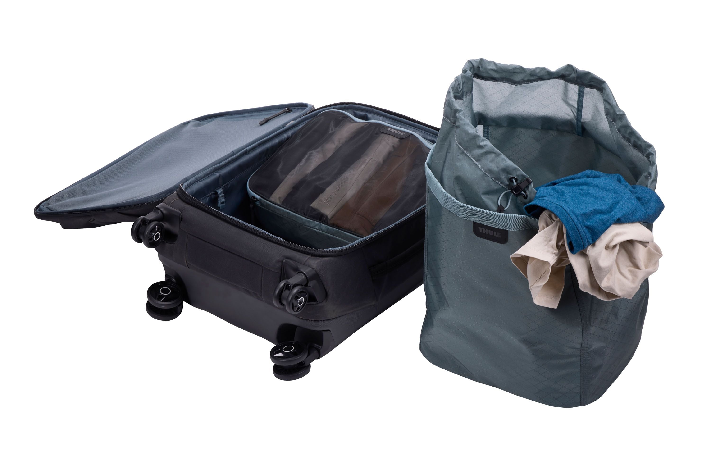 Thule packable laundry bag pond gray