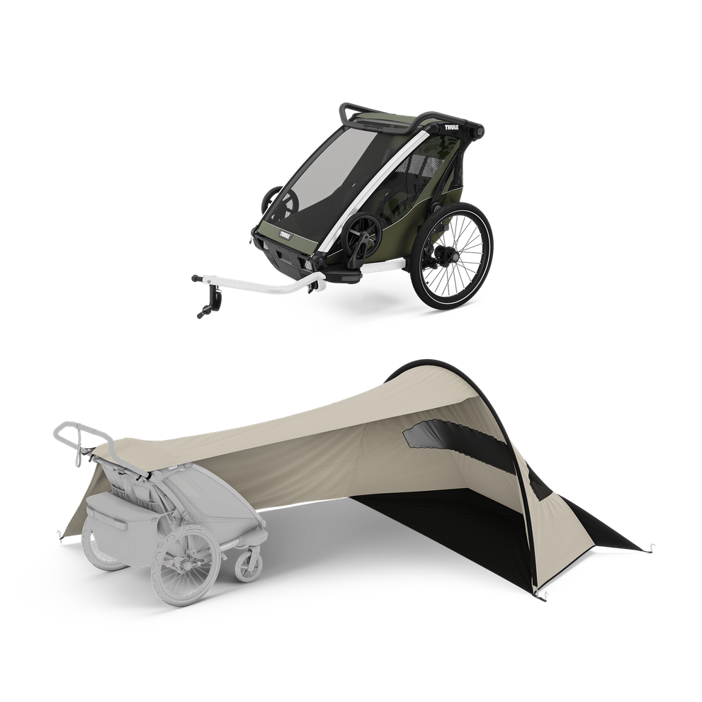 Thule Chariot Lite double + Thule sun and wind tarp