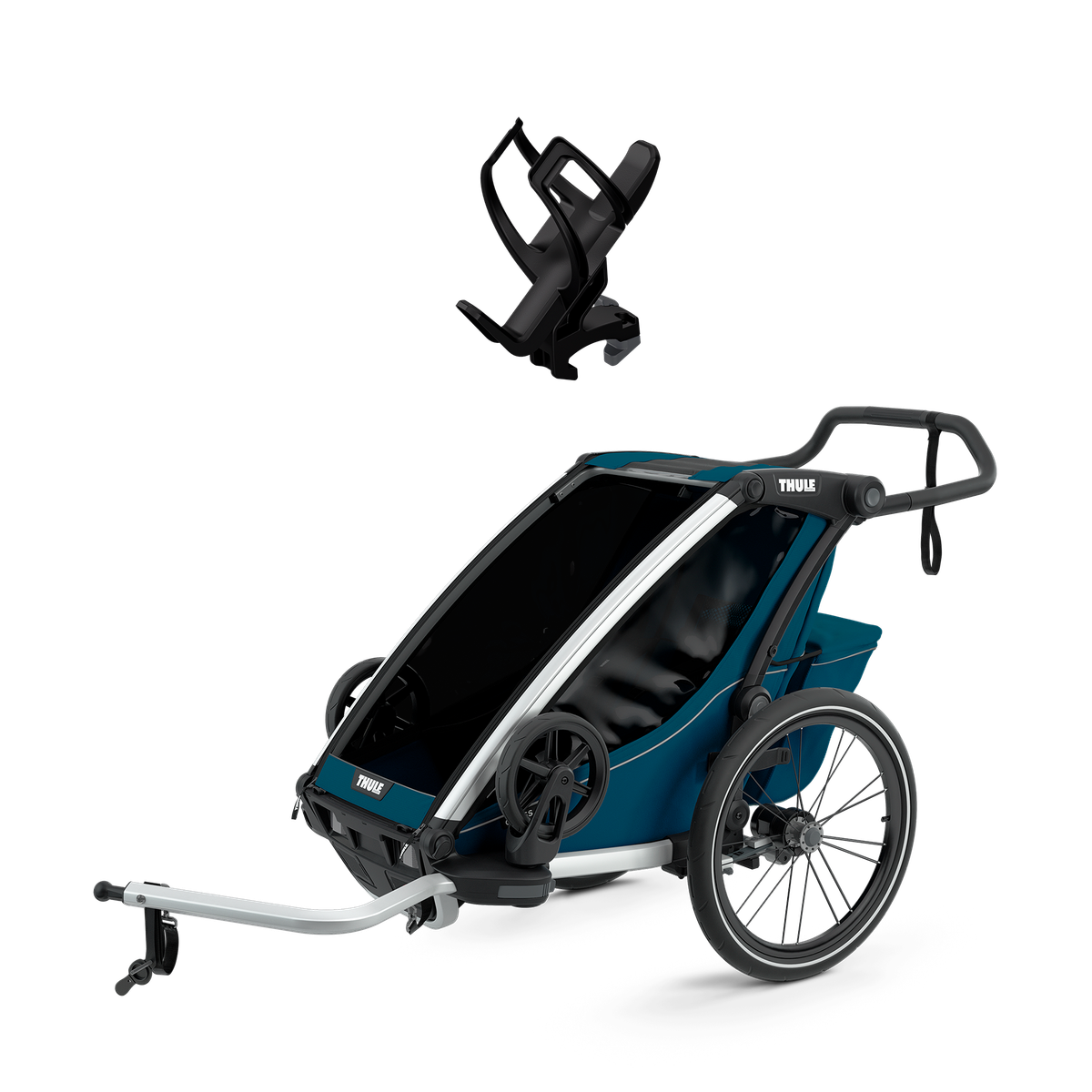 Thule Chariot Cross 1 + Thule Bottle Cage - Majolica Blue