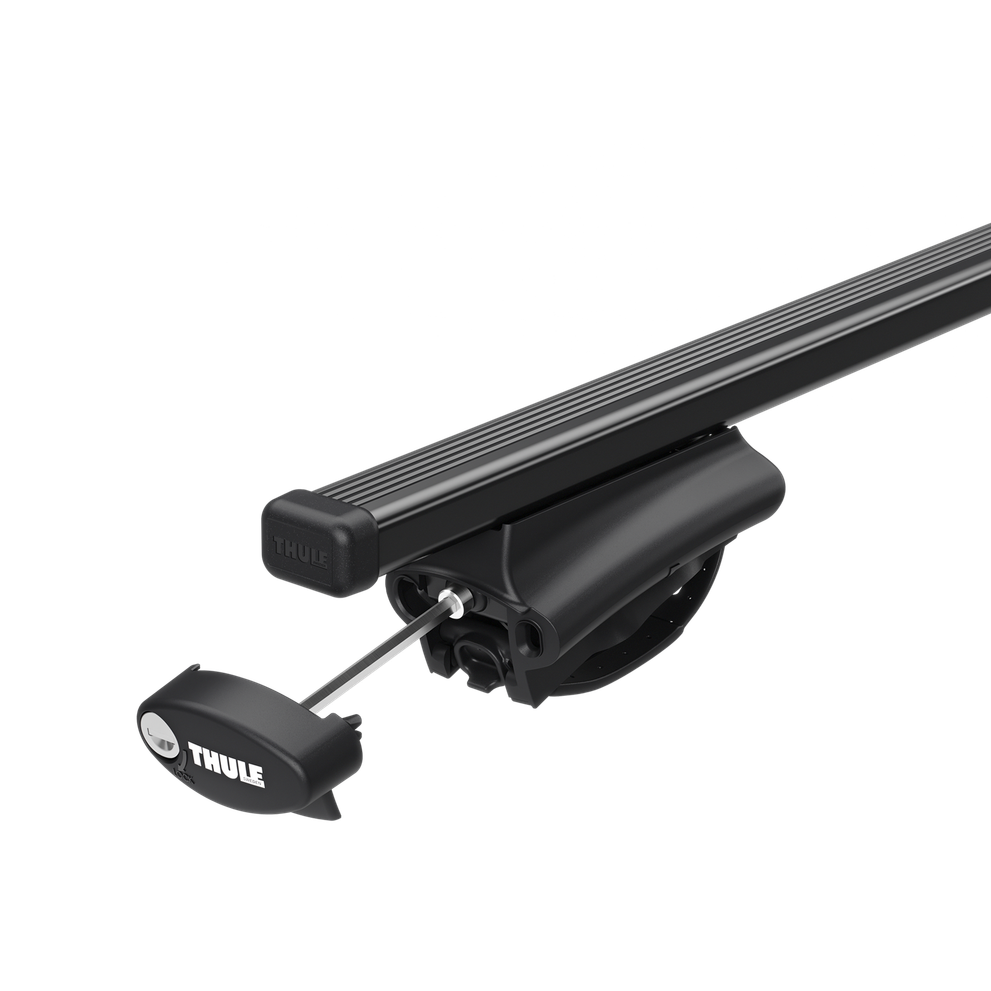 Thule oversized rail foot on Thule SquareBar Evo