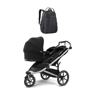 Thule Urban Glide 2 Double + Thule Changing Backpack + Thule Urban Glide Bassinet