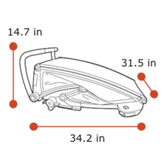 Thule Chariot Lite 2 - Folded dimensions