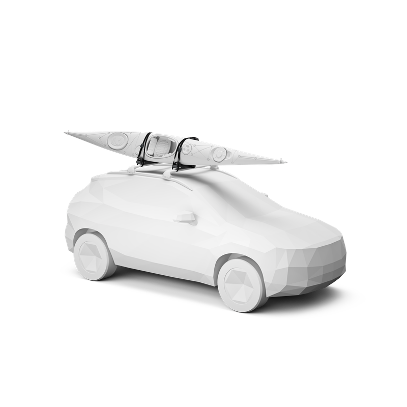 Thule Hull-a-Port Aero kayak rack foldable j-style black