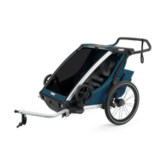 Thule Chariot Cross double 2-seat multisport bike trailer majolica blue