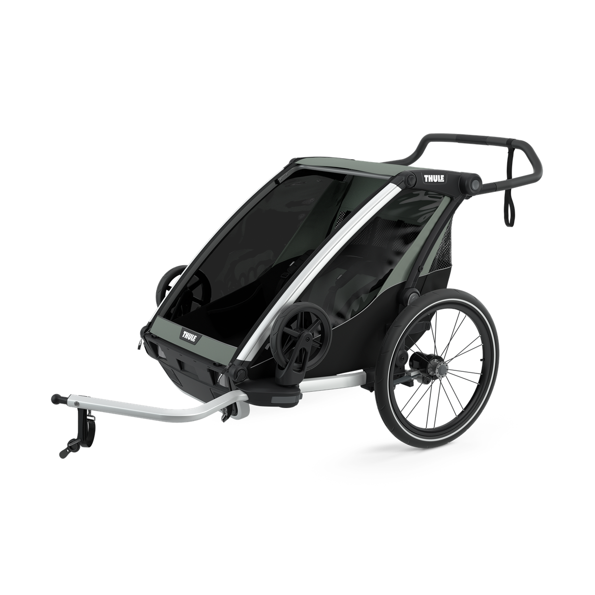Thule Chariot Lite double 2-seat multisport bike trailer agave green