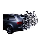 Three bicycles on a Thule ClipOn 9103